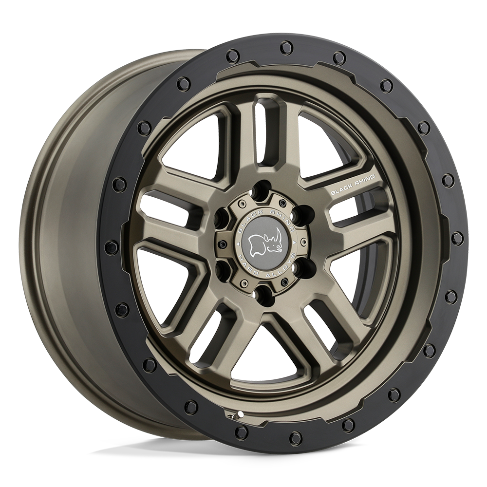 Black Rhino Hard Alloys Barstow 20X9.5 6X135 +12MM Matte Bronze W/ M-Black Ring