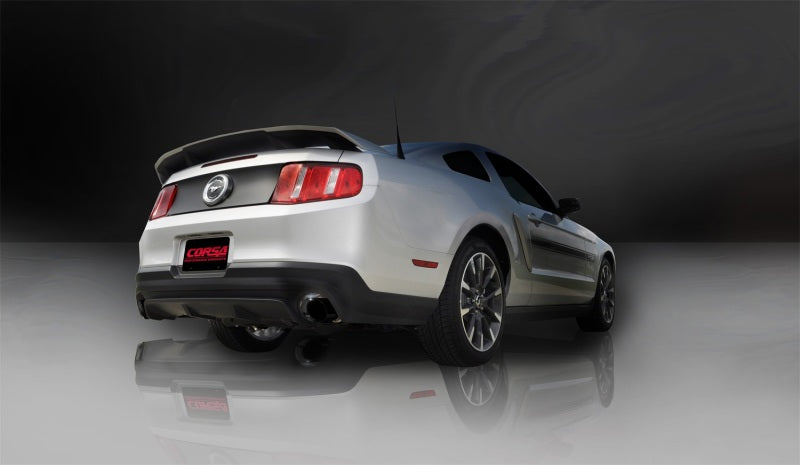Corsa 2011-2014 Ford Mustang GT/Boss 302 5.0L V8 Black Sport Axle-Back Exhaust - 14316BLK