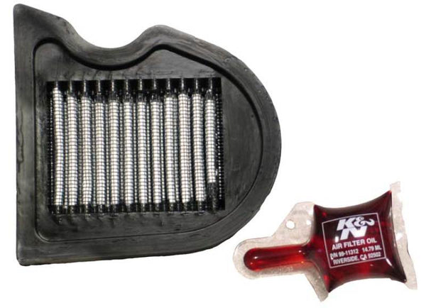 K&N Kawasaki KLX110 02-10 Suzuki DRZ110 03-05 Air Filter - KA-1102 for 2002-2020 Kawasaki KLX110 - front view