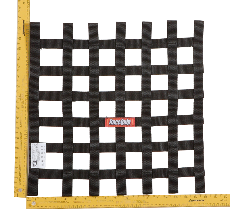RaceQuip Black 18 X 18 SFI Ribbon Net - 726003RQP