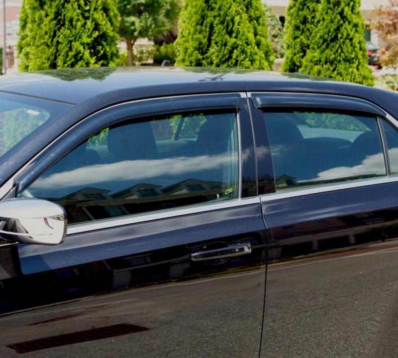 AVS 15-18 Ford F-150 Supercrew Ventvisor Outside Mount Window Deflectors 4pc - Smoke - 94975