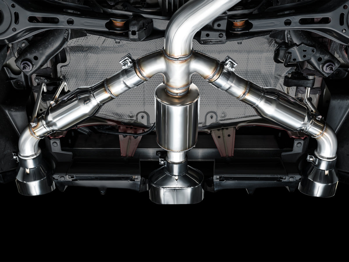 AWE Tuning 2023+ Toyota GR Corolla Track Edition Exhaust - Diamond Black Tips - 3020-53472