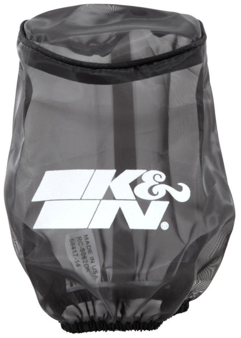 K&amp;N 4.5in Base ID x 3.5in Top ID x 6in H - Black - Round Tapered - DryCharger Air Filter Wrap - RC-5062DK