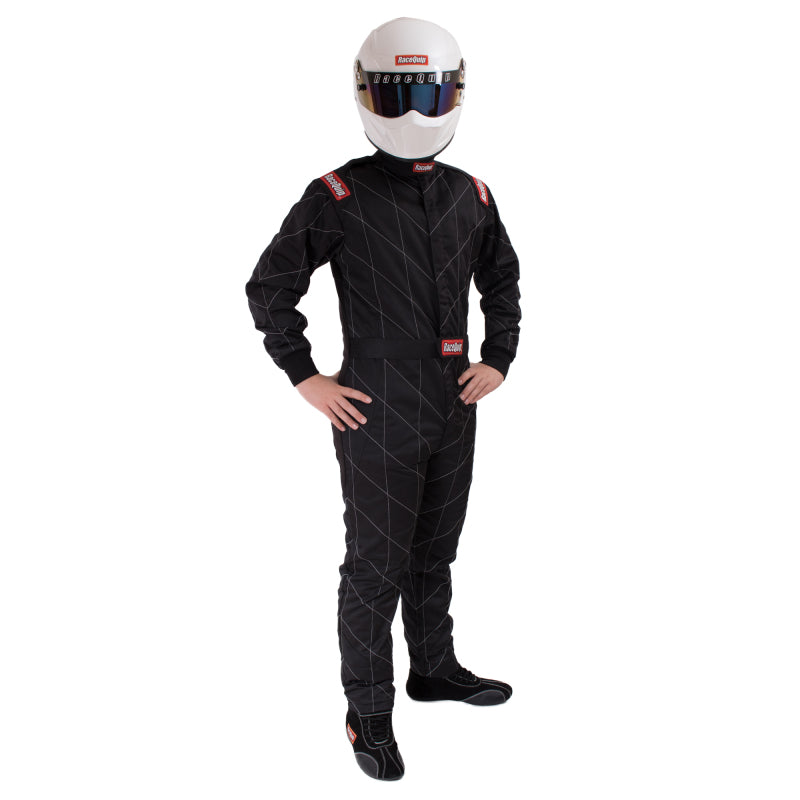 RaceQuip Black Chevron-5 Suit SFI-5 - XLG - 91609069RQP