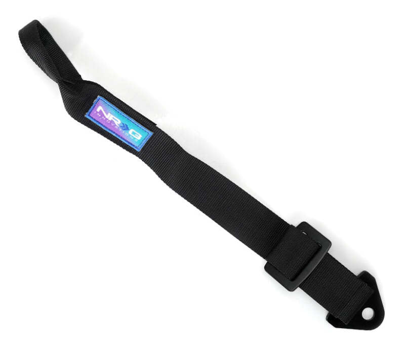 NRG Universal Tow Strap 24in Adjustable - Black - TOW-10BK - front view