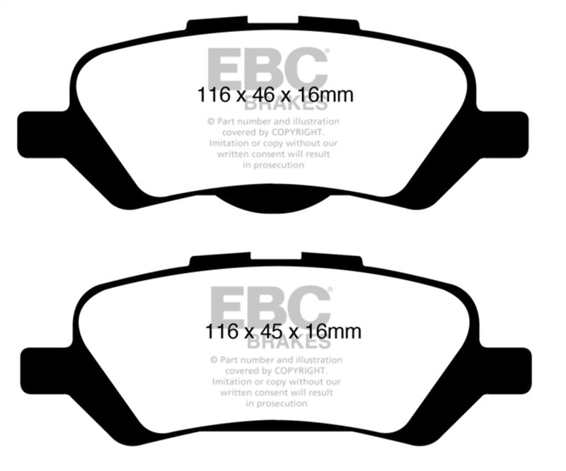 EBC 08+ Toyota Venza 2.7 Redstuff Rear Brake Pads - DP31852C