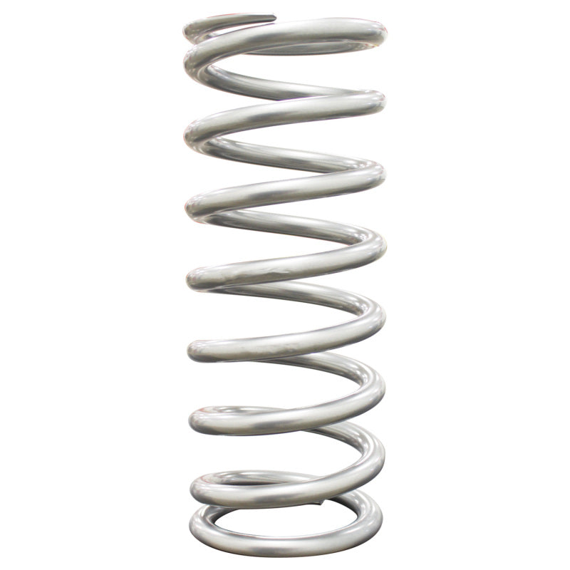 QA1 3-1/2in ID Tapered High Travel Spring - 10in Length x 350lbs/in - Silver Powder Coated - 10HTSF350