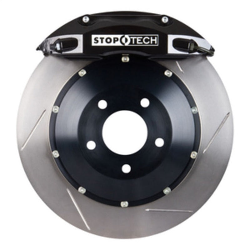 StopTech 90-96 300zx Front BBK w/ Black ST-40 Calipers Slotted 332x32 Rotors Pads and SS Lines - 83.647.4600.51