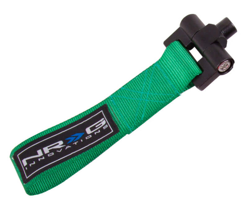 NRG Bolt-In Tow Strap Green - Mazda 3 / Mazdaspeed 3 04-07 (5000lb. Limit) - TOW-163GN - close-up view