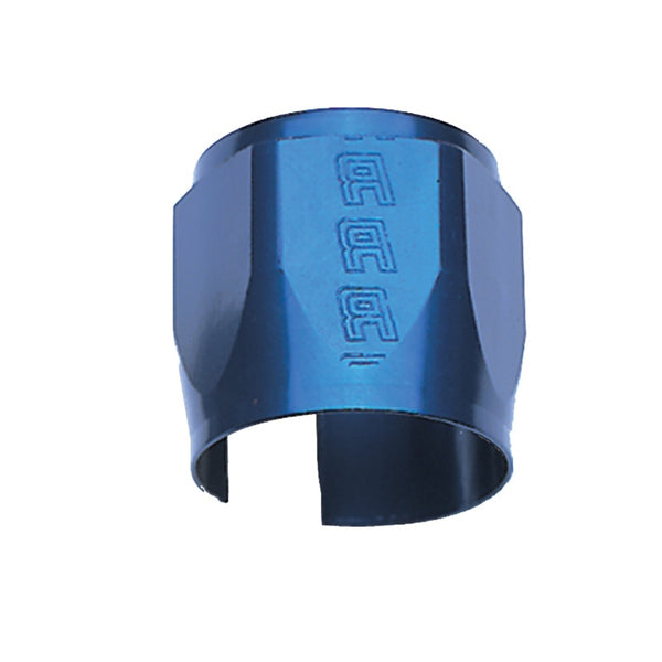 Russell Performance -4 AN Anodized Blue Tube Seal Hose End For 1/4in Vacuum Hose - 623250 - front view