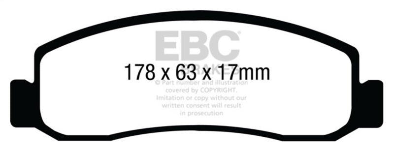 EBC 11 Ford F250 (inc Super Duty) 6.2 (2WD) Extra Duty Front Brake Pads - ED91898