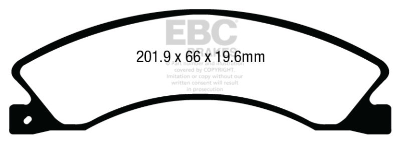 EBC 12+ Nissan NV 1500 Ultimax2 Rear Brake Pads - UD15651