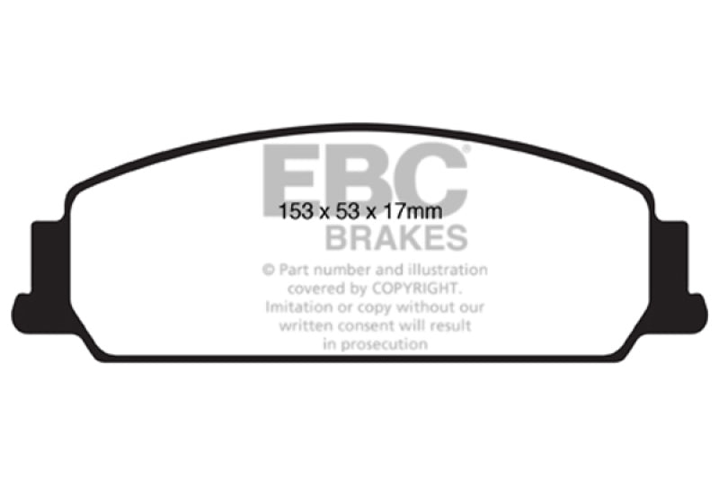 EBC 08-10 Pontiac G8 3.6 Yellowstuff Front Brake Pads - DP41833R