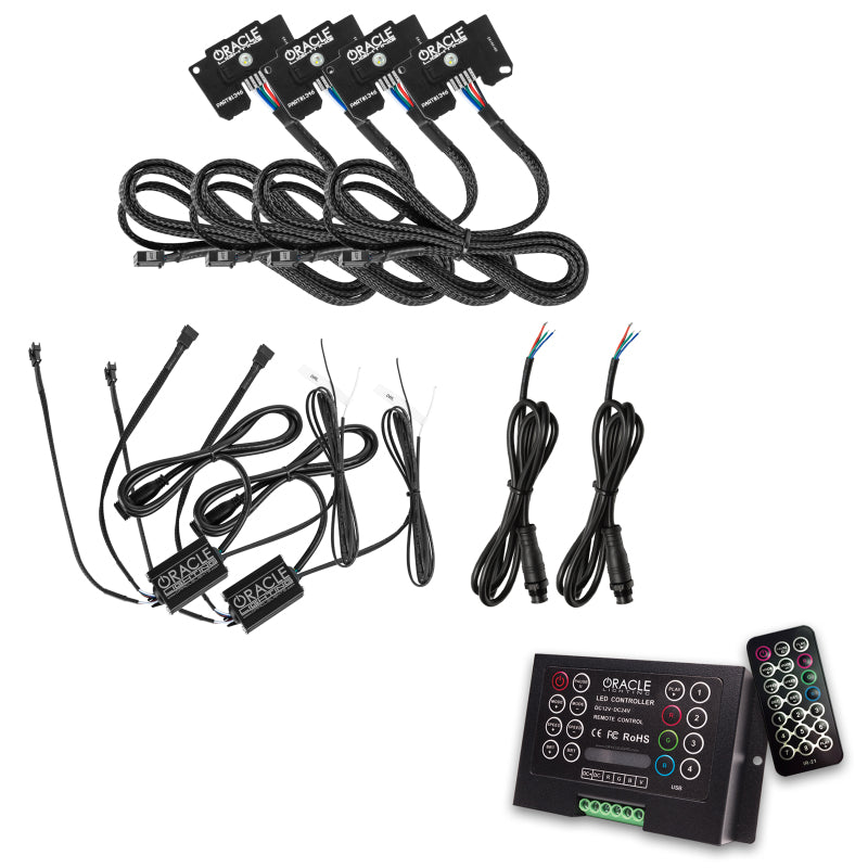 Oracle Jeep Wrangler JL/Gladiator JT RGB+W Headlight DRL Upgrade Kit - ColorSHIFT 2 SEE WARRANTY - 1346-333