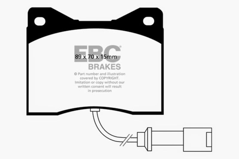 EBC 88-90 Lamborghini Countach 5.2 (Anniversary) Yellowstuff Rear Brake Pads - DP4753/2R