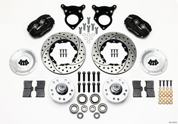 Wilwood Forged Dynalite Front Kit 11.00in Drilled 87-93 Mustang 5 Lug - 140-11018-D for 1985-1993 Ford Mustang