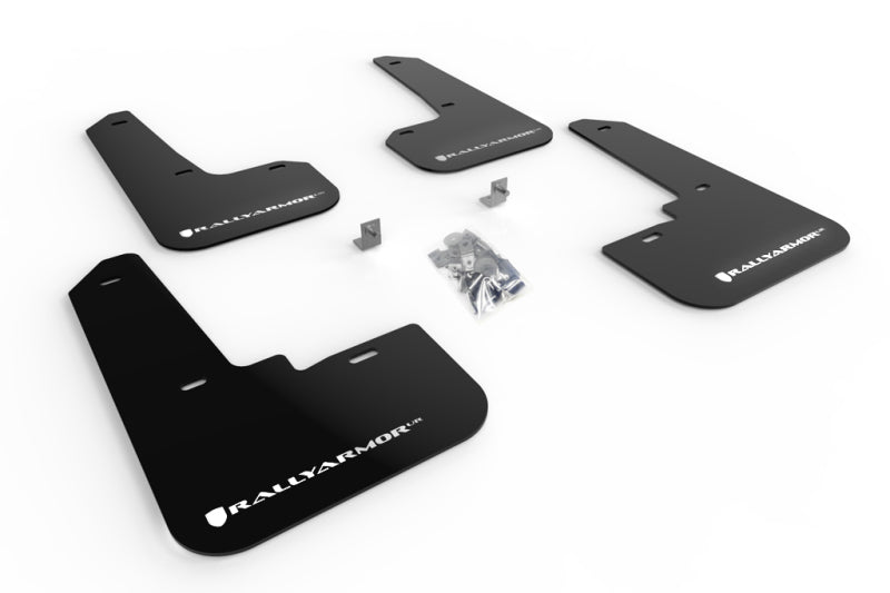 Rally Armor 20-24 Subaru Legacy Black UR Mud Flap w/White Logo - MF64-UR-BLK/WH