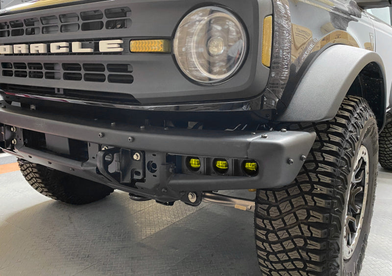ORACLE Lighting 21-22 Ford Bronco Triple LED Fog Light Kit for Steel Bumper - Yellow SEE WARRANTY - 5890-006