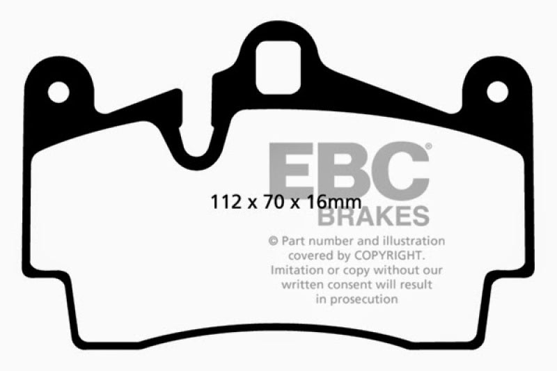EBC 11-15 Audi Q7 3.0 Supercharged Yellowstuff Rear Brake Pads - DP41474R
