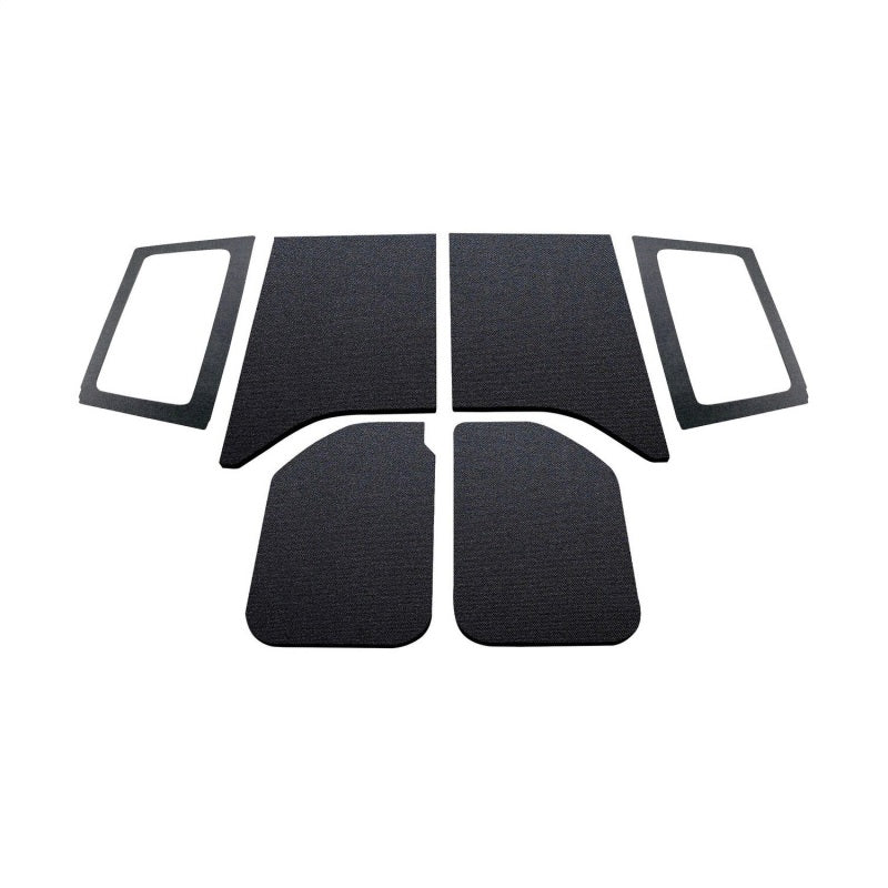 DEI 11-18 Jeep Wrangler JK 2-Door Boom Mat Complete Headliner Kit - 6 Piece - Black - 50285