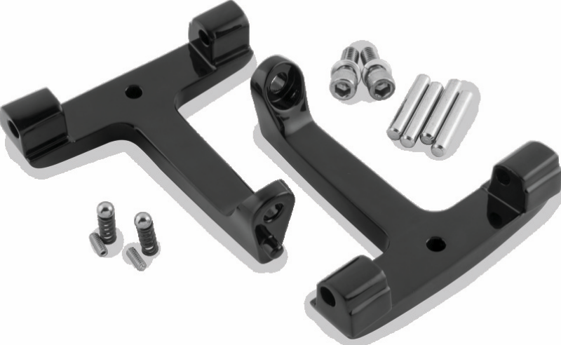 Kuryakyn Passenger Floorboard Mount FLH FLT 93 and Up Black - 7530 - front view
