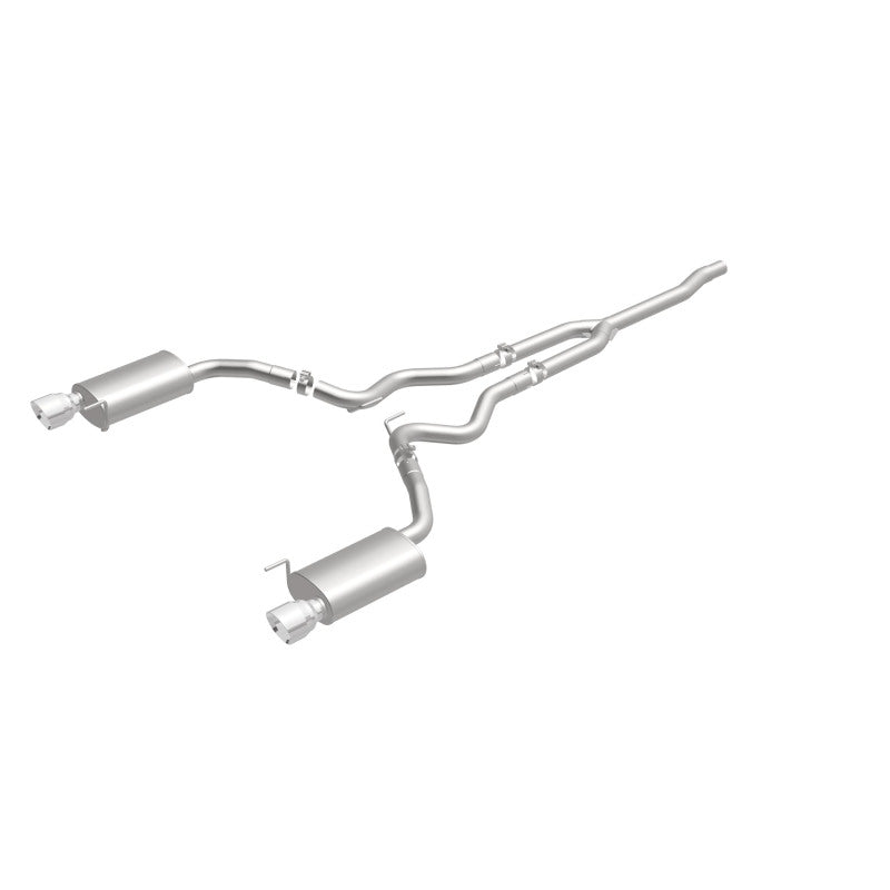 MagnaFlow Cat Back, SS, 2.5in, Street, Dual Split Polished 4.5in Tips 2015 Ford Mustang Ecoboost - 19097