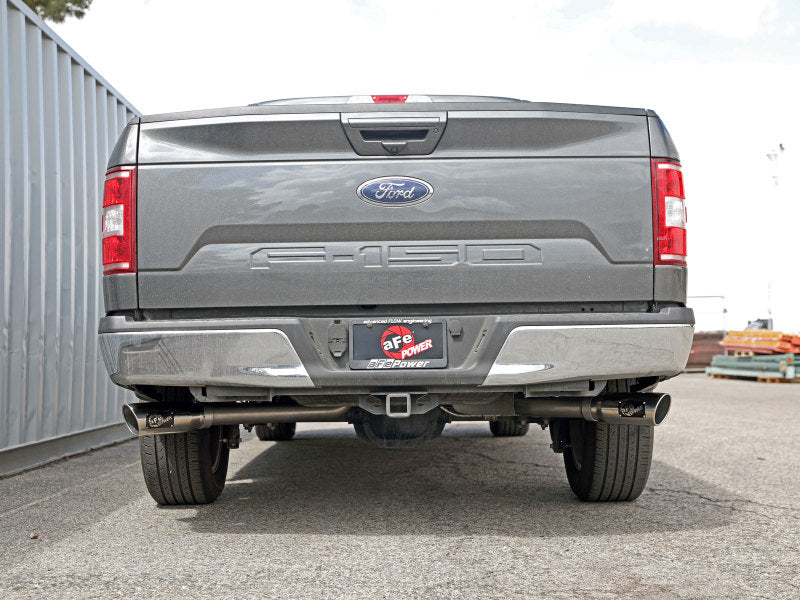 aFe Gemini XV 3in 304 SS Cat-Back Exhaust 15-20 Ford F-150 V6 2.7L/3.5 w/ Polished Tips - 49-33123-P