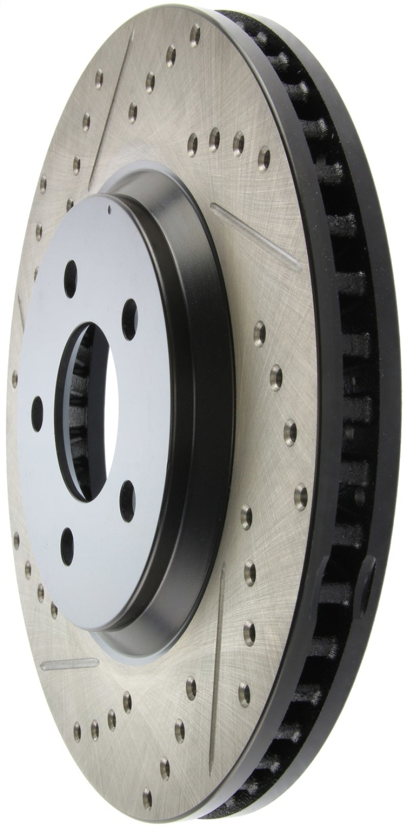 StopTech 05-10 Ford Mustang GT Front Right Slotted & Drilled Rotor - 127.61086R