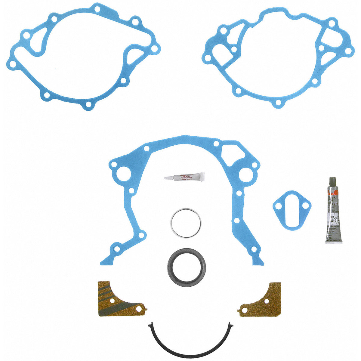 Fel-Pro Ford Mustang TCS 45168 Engine Timing Cover Gasket Set - TCS45168 for 1964-1973 Ford Mustang - front view