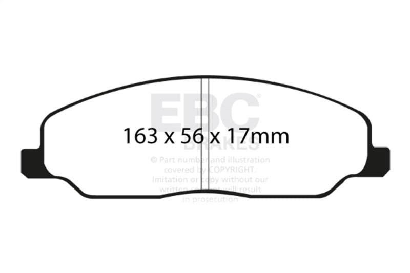 EBC 05-10 Ford Mustang 4.0 Greenstuff Front Brake Pads - DP21740