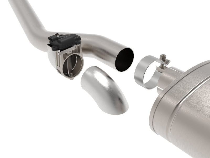 aFe Gemini XV 3in 304 SS Cat-Back Exhaust w/ Cutout 19-21 GM Silverado/Sierra 1500 V8- w/ Black Tips - 49-34139-B