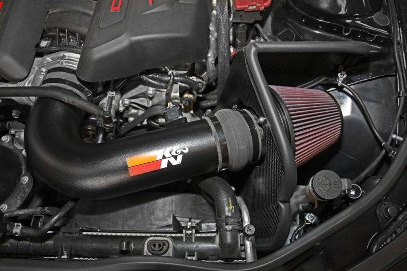 K&N 14-15 Chevy Camaro Z28 7.0L Typhoon Performance Intake - 69-4533TTK for 2014-2015 Chevrolet Camaro - angle view
