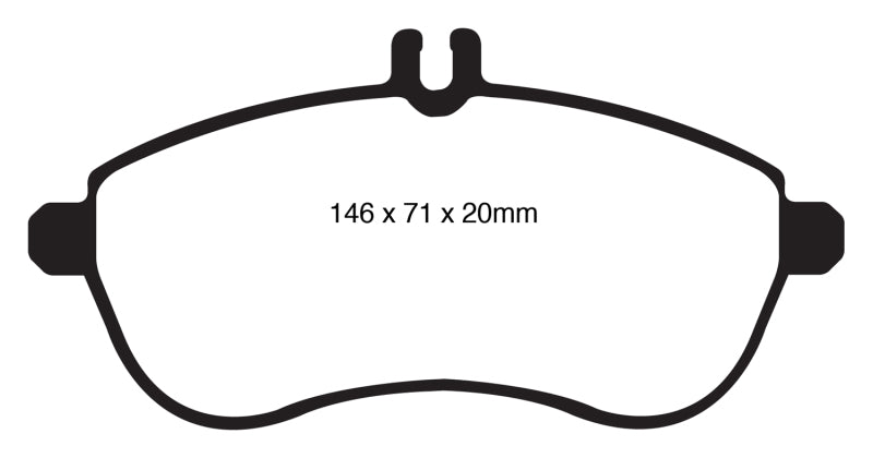 EBC 12-14 Mercedes-Benz C250 (W204) 1.8 Turbo Redstuff Front Brake Pads - DP31989C