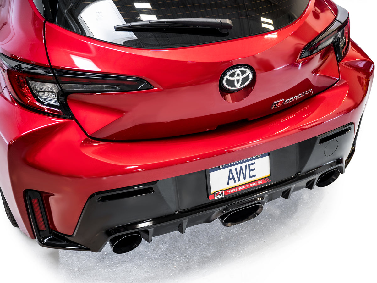 AWE Tuning 2023+ Toyota GR Corolla Track Edition Exhaust - Diamond Black Tips - 3020-53472