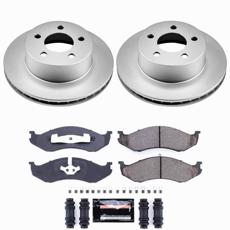 Power Stop 90-99 Jeep Cherokee Front Z23 Coated Brake Kit - CPK2119-23