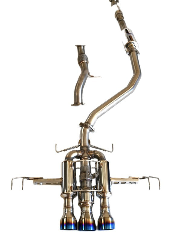 Invidia 22+ HONDA CIVIC TYPE-R FL5 R400 SINGLE LAYER TI TIP FULL CAT-BACK (NON POLISH PIPE) - HS22CTRFGM3STL