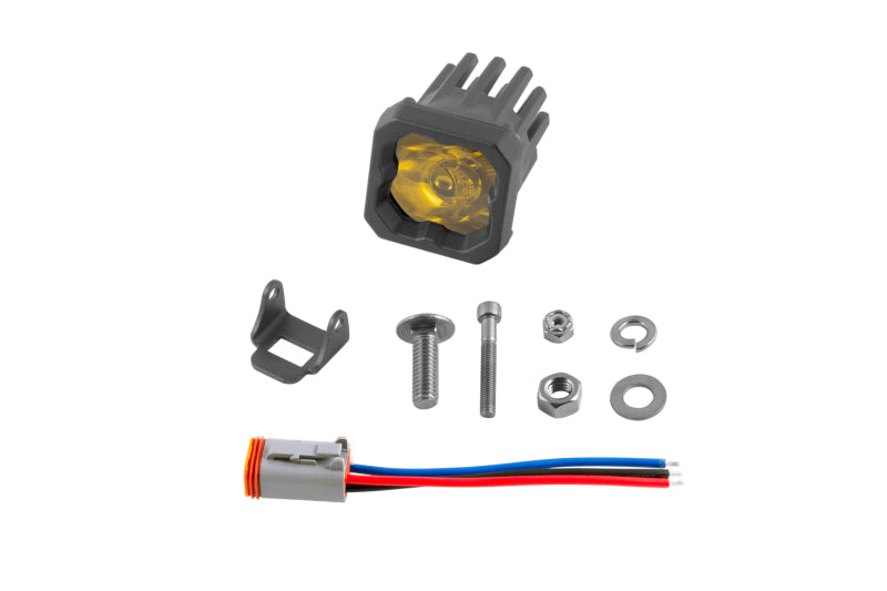 Diode Dynamics Stage Series C1 LED Pod Sport - Yellow Spot Standard ABL Each - DD6453S by Diode Dynamics - detail view