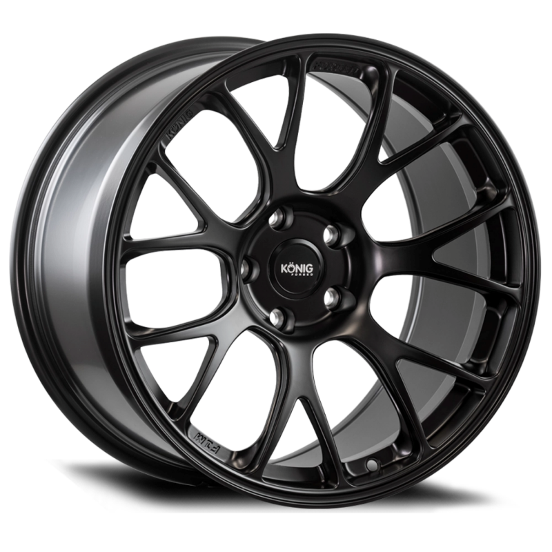Konig Forged F1M 18X11 5X120 ET44 Satin Black Knurled Bead - F1M1852044B