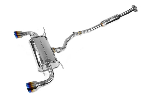 Invidia Subaru BRZ / Scion FRS Q300 w/ Rolled Titanium Tips Cat- Back Exhaust (Blue Edge) - HS12SSTG3T for 2013-2020 Subaru B