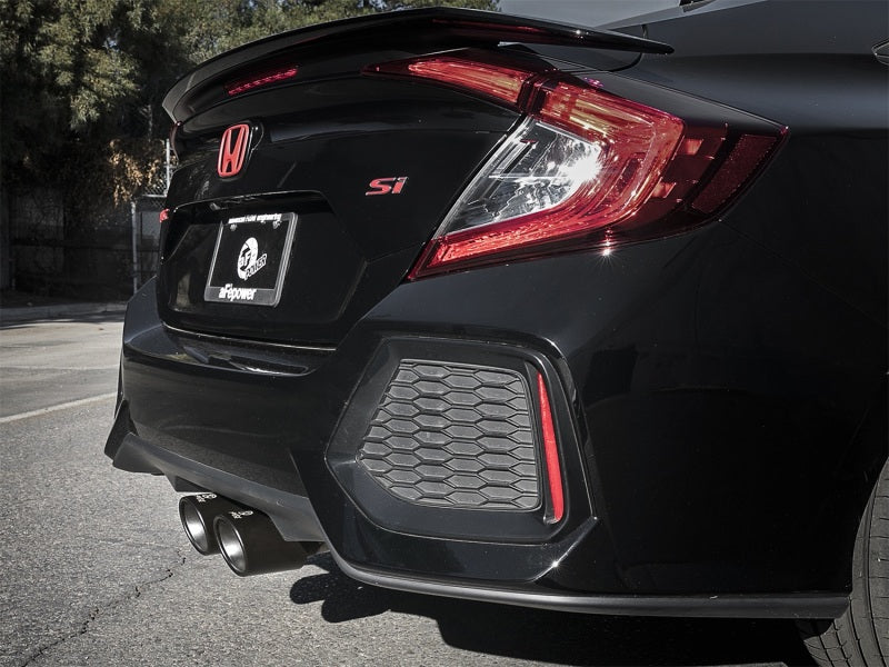 aFe Takeda 3in 304 SS Cat-Back Exhaust System w/ Black Tips 2017+ Honda Civic Si (4dr) I4 1.5L (t) - 49-36621-B