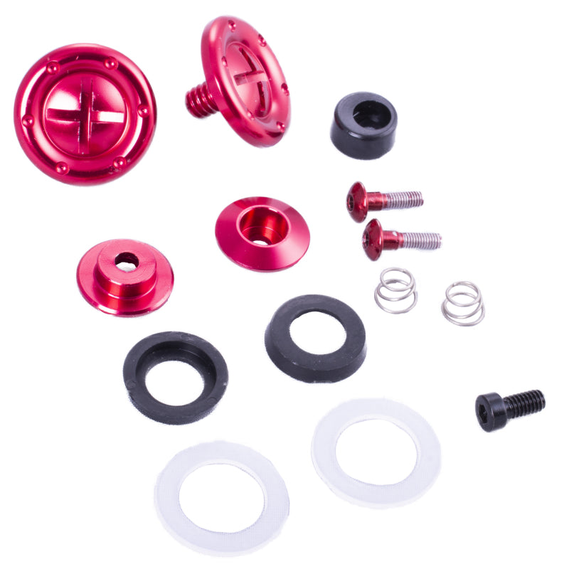 RaceQuip Red Hardware Pivot Kit for Face Shield Fits PRO & VESTA Model Helmets - 205111RQP