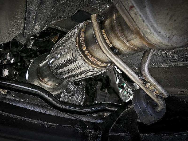 aFe Power Twisted Steel SS304 Downpipe 2.5in w/Cat 17-18 Hyundai Elantra L4-1.6L (t) - 48-37001-1HC