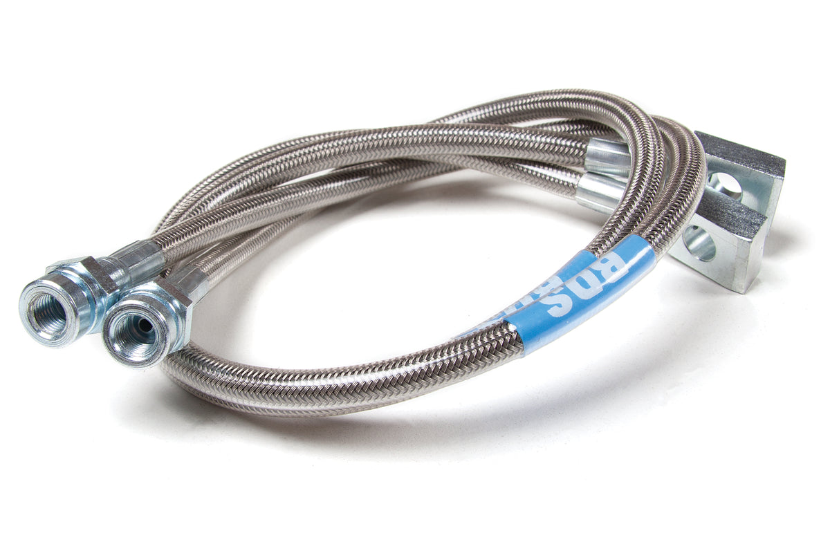 BDS Suspension Front Brake Line Set - Stainless Steel | Fits 3-6.5 Inch Lift | 1987-1995 Jeep Wrangler YJ, 1997-2006 TJ, and 1984-2001 Cherokee XJ