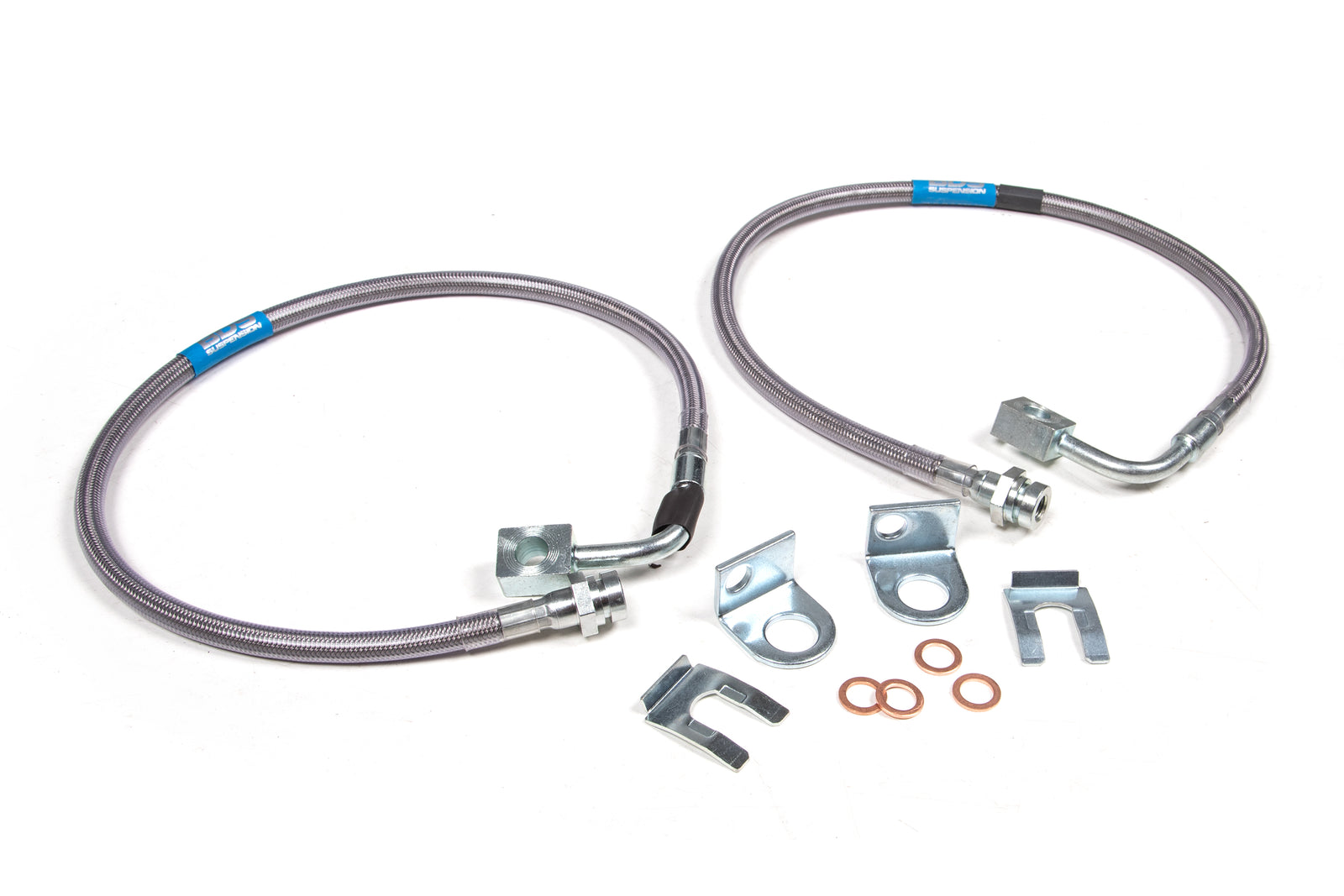 BDS Suspension Rear Brake Line Set - Stainless Steel | Fits 4-6.5 Inch Lift | 2007-2018 Jeep Wrangler JK