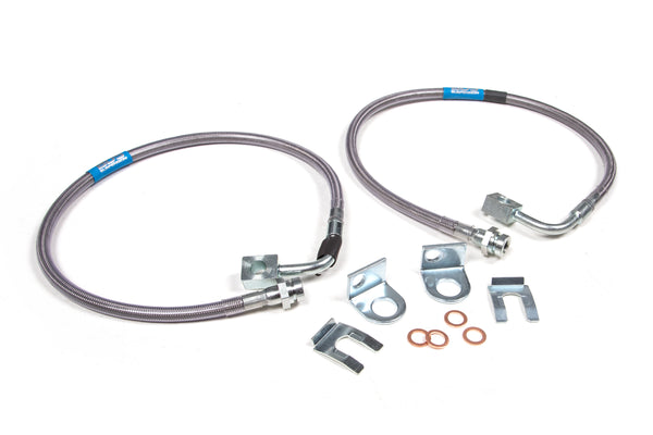 BDS Suspension Rear Brake Line Set - Stainless Steel | Fits 4-6.5 Inch Lift | 2007-2018 Jeep Wrangler JK