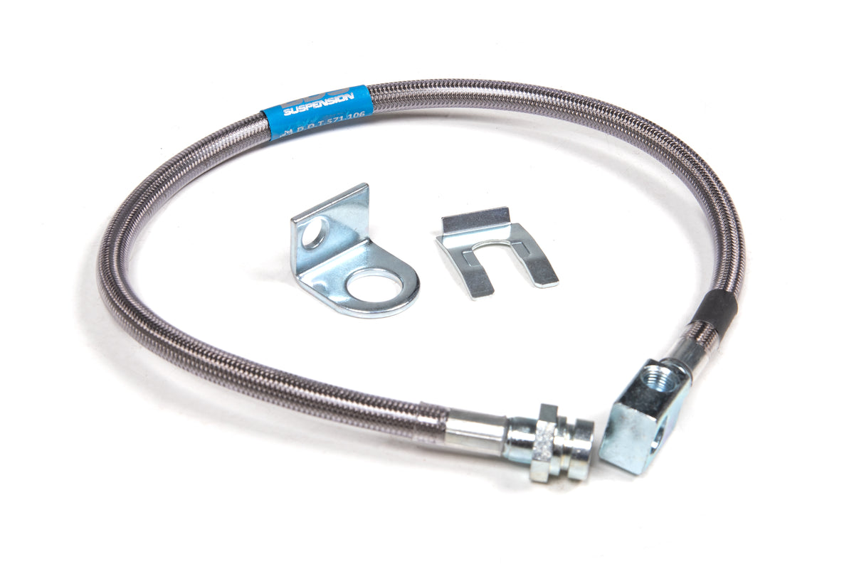 BDS Suspension Rear Brake Line - Stainless Steel | Fits 4-6.5 Inch Lift | 1987-1995 Jeep Wrangler YJ