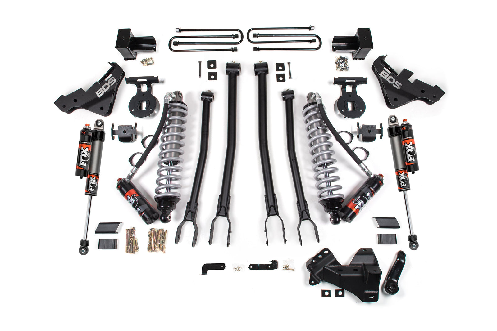 BDS Suspension 4 Inch Lift Kit w/ 4-Link | FOX 2.5 Coilover Conversion - Performance Elite | Ford F450 Super Duty (23-26) 4WD