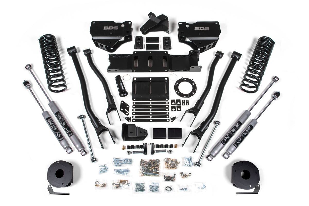 BDS Suspension 4" Lift Kit With NX2 Shocks | 19-24 Ram 2500 Diesel 4-LINK System