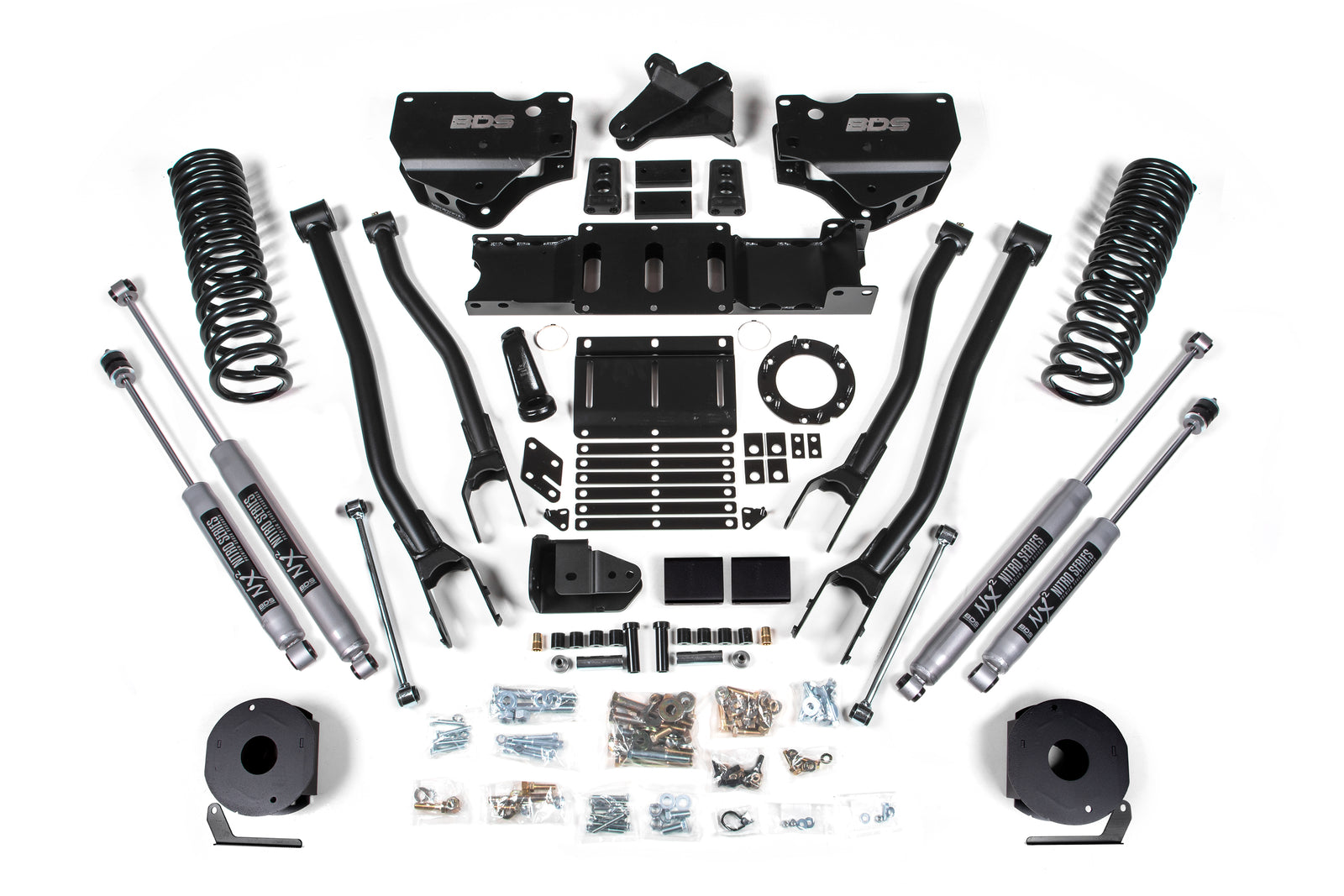 BDS Suspension 4" 4-LINK Lift Kit With NX2 Shocks | 19-24 Ram 2500 4WD Gas With OE Air Ride