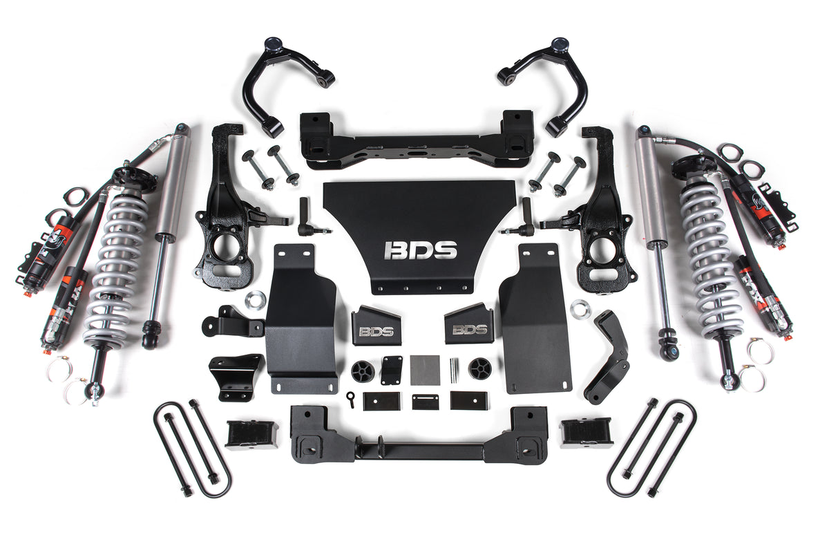 BDS Suspension 4" Lift Kit With FOX 2.5 Front Coil-overs And Rear FOX 2.0 Shocks | 25-26 SILVERADO/SIERRA 1500 4WD 5.3L/6.2L (excluding AT4X/DENALI/HIGH COUNTRY/TRAIL BOSS/ZR2)